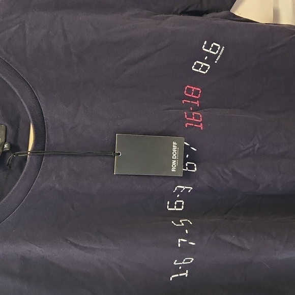 Ron Dorff navy organic cotton T-Shirt Player Digital sz M - Picture 3 of 8